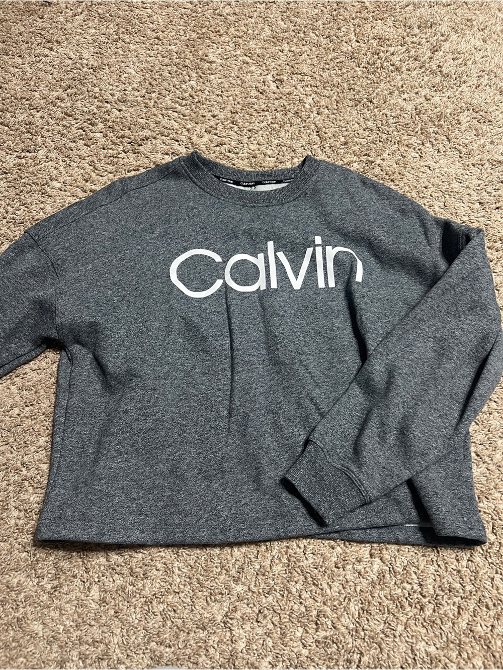Calvin Klein Heather Gray Crewneck Sweatshirt